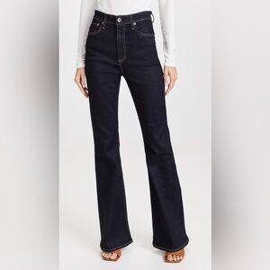 Rag & Bone ICON Casey High-Rise Flare Jeans in Rinse (26)
